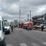 Feroz incendio a metros de la Rotonda de Pasco