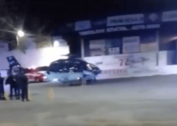 Helicóptero descendió en el Playón de Solano