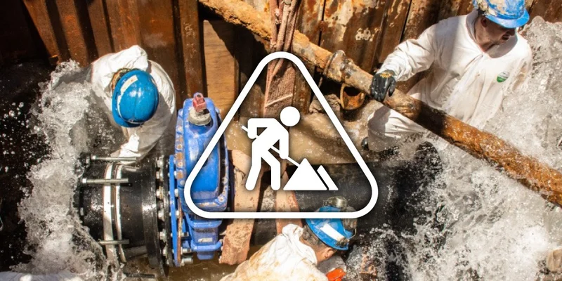 Atención: anuncian un gran corte de agua por reparación de una tubería Atención: anuncian un gran corte de agua por reparación de una tubería