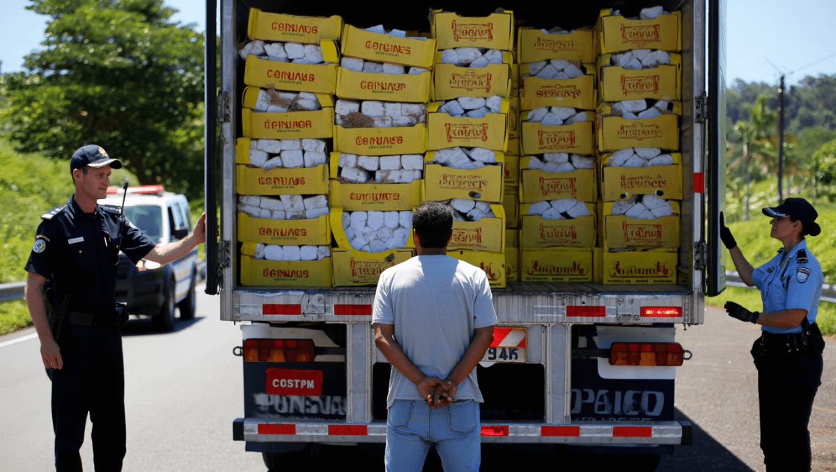 Detuvieron al camionero que llegó a San Juan con 64 kilos de cocaína ocultos en cajas de bananas