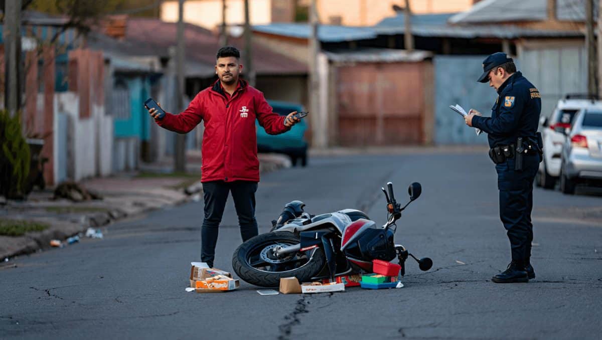 La policía investiga el robo a un repartidor de comidas