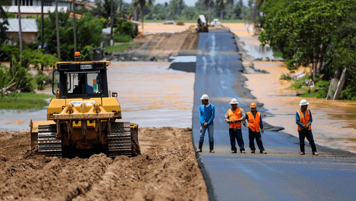 Luego de las inundaciones, avanzan las obras para recuperar caminos en toda la provincia