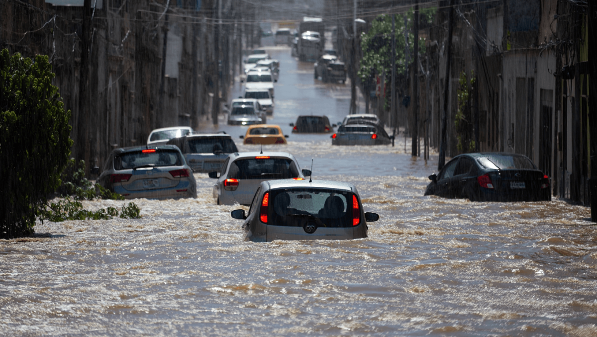 Feroz tormenta en Mendoza: calles como ríos, autos arrastrados por el agua y ruta cortada por alud 