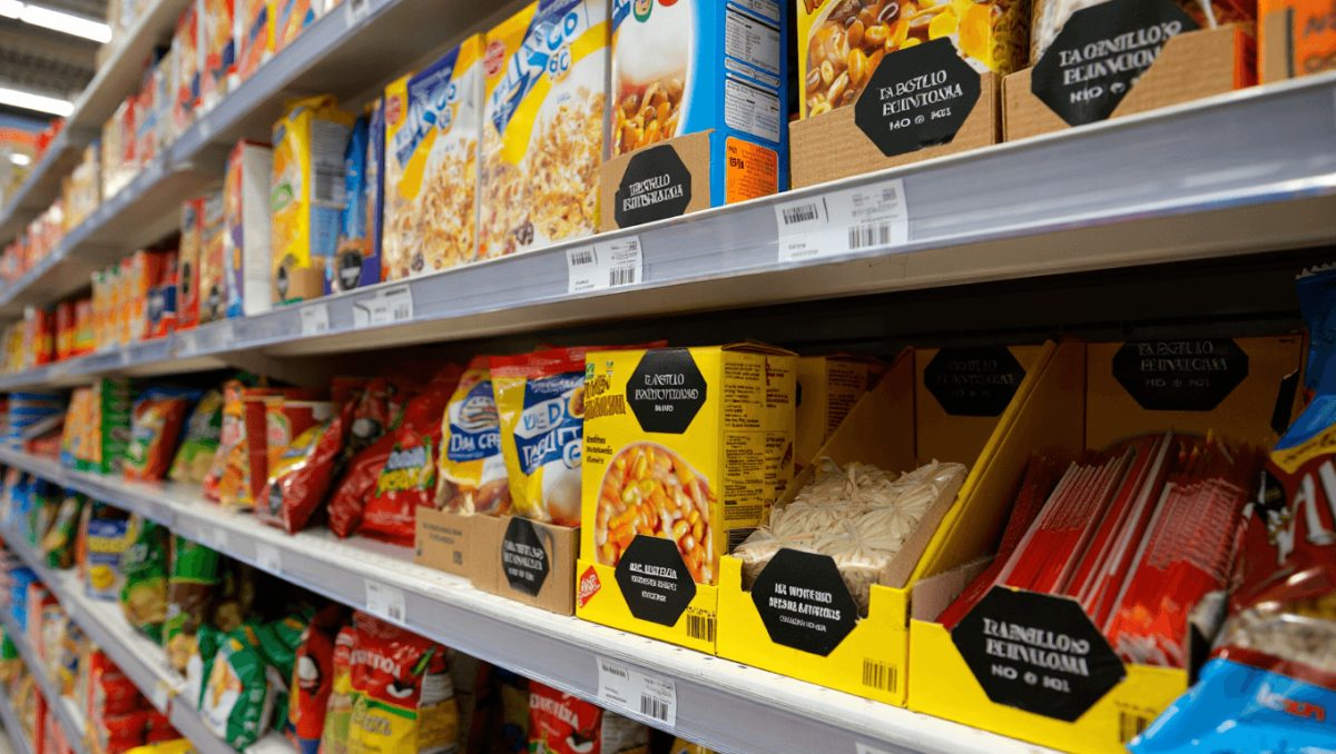 Supermercados free shop: por qué muchos alimentos importados tienen sellos negros en Argentina