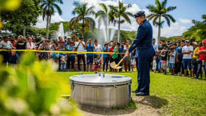 Jaldo inauguró un pozo de agua en el Liceo Militar y mejoró el servicio en barrios vecinos