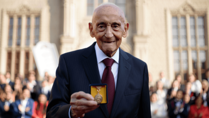 Cumplió 100 años y le rinden homenaje como el graduado más longevo de su colegio: “Las ganas de saber más siempre están”