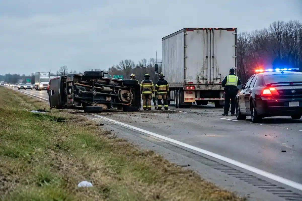 Autopista Córdoba-Rosario: colisión camioneta-camión deja mujer fallecida y dos heridos